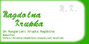 magdolna krupka business card